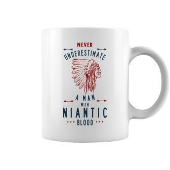 Niantic Native American Indian Man Never Underestimate Coffee Mug - Seseable
