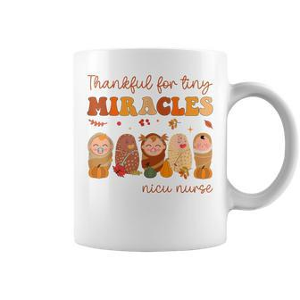 Nicu Nurse Thanksgiving Neonatal Thankful For Tiny Miracles Coffee Mug - Thegiftio UK