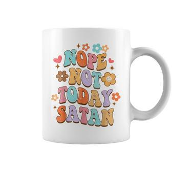 Nope Not A Today Satan Sarcasm Humor Bff Groovy Coffee Mug - Seseable