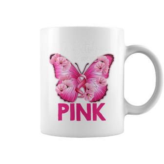 In October We Wear Pink Butterfly Breast Cancer Awareness Coffee Mug | Mazezy DE