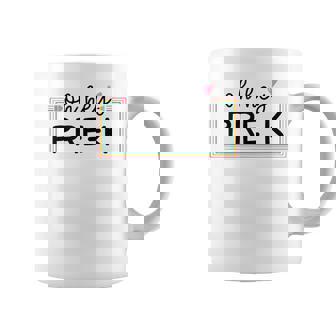 Oh Hey Pre-K Groovy Retro First Day Back To School Coffee Mug | Mazezy