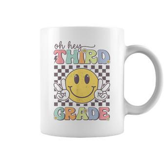 Oh Hey Third Grade Hippie Smile Face 3Rd Grade Team Coffee Mug | Mazezy CA