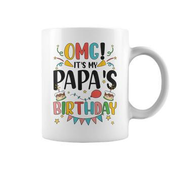 Omg Its My Papas Birthday Happy To Me You Grandpa Coffee Mug | Mazezy