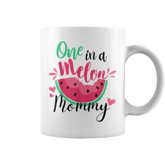 One In A Melon Mommy Summer Birthday Party Matching Family Coffee Mug | Mazezy
