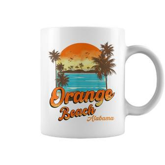 Orange Beach Alabama Summer Vacation Sunset Palm Trees Orange Funny Gifts Coffee Mug | Mazezy