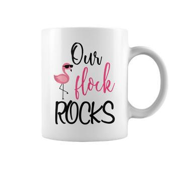 Our Flock Rocks Flamingo Mothers Day Gift Coffee Mug | Mazezy