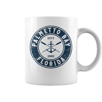 Palmetto Bay Florida Fl Vintage Boat Anchor & Oars Coffee Mug | Mazezy