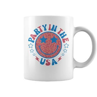 Party In The Usa 4Th Of July Preppy Smile Men Women Coffee Mug - Monsterry