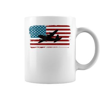 Patrioctic C130 Hercules Airplane | Usa Airplane Gift Usa Funny Gifts Coffee Mug | Mazezy