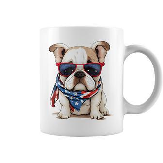 Patriotic Bulldog 4Th Of July American Flag Men Women Patriotic Funny Gifts Coffee Mug | Mazezy