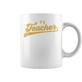 Pe Teacher Cute Vintage Graphic Physical Education Teacher Coffee Mug - Thegiftio UK