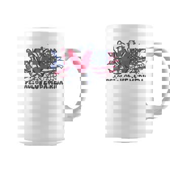 Peace Love America Us Flag Groovy Freedom Day 4Th Of July Coffee Mug | Mazezy