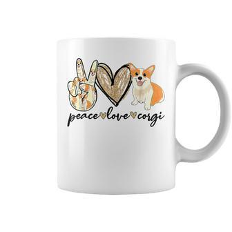 Peace Love Corgi Cute Dog Mom Mothers Day Gift Corgi Lover Coffee Mug | Mazezy