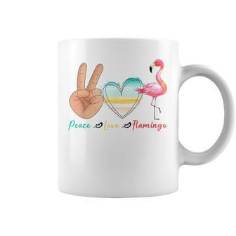 Peace Love Flamingo Summer Vibes Coffee Mug | Mazezy