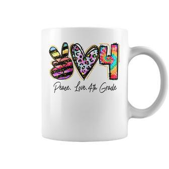 Peace Love Fourth Grade Teacher Girl Team 4Th Grade Tie Dye Coffee Mug - Monsterry AU