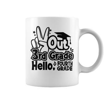 Peace Out 3Rd Grade Hello 4Th Grade Teacher Graduation Cap Coffee Mug | Mazezy