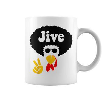 Peace Thanksgiving Sign Jive Turkey Face Coffee Mug - Seseable