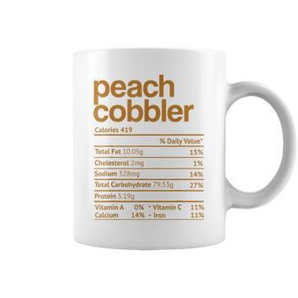 Peach Cobbler Nutrition Facts Thanksgiving Christmas Coffee Mug | Mazezy