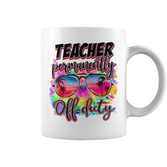 Permanent Teacher Offduty Tiedye Last Day Of School Coffee Mug | Mazezy