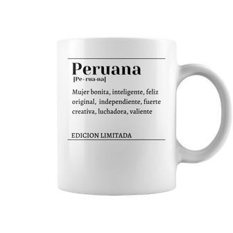 Peruana Mujer Peruvian Girl Latina Dictionary Spanish Coffee Mug | Mazezy