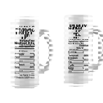 Pharmacy Life Nutrition Facts Funny Coffee Mug | Mazezy
