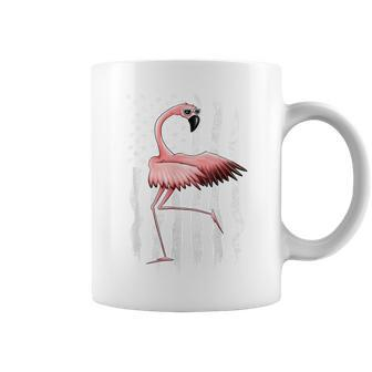 Pink Flossing Flamingo Independence Day American Flag Flamingo Funny Gifts Coffee Mug | Mazezy AU