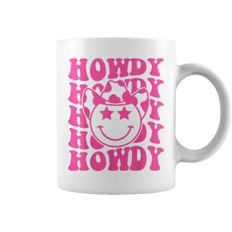 Pink Howdy Smile Face Rodeo Western Country Southern Cowgirl Coffee Mug - Monsterry CA