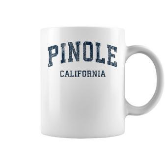 Pinole California Ca Vintage Varsity Sports Navy Coffee Mug | Mazezy