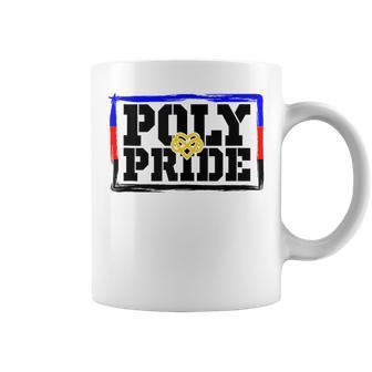 Poly Pride - Polyamory Flag Infinity Symbol Distressed Coffee Mug | Mazezy