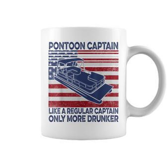 Pontoon Captain Like A Regular Captain Only More Drunker Men Coffee Mug - Thegiftio UK