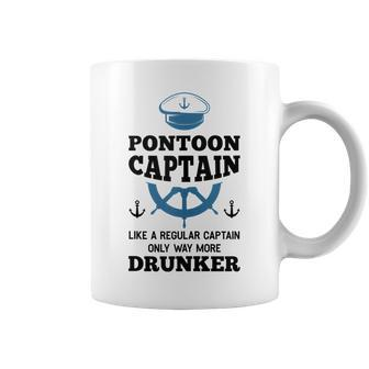 Pontoon Captain Way More Drunker T Boating Gift Coffee Mug - Thegiftio UK