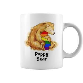 Poppy Bear Proud Dad Lgbt Gay Pride Lgbt Dad Gifts Coffee Mug | Mazezy