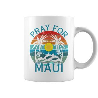 Pray For Maui Hawaii Wildflower Support Coffee Mug - Seseable
