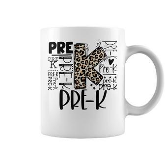 Pre-K Typography Team Pre K Teacher Back To School Coffee Mug | Mazezy