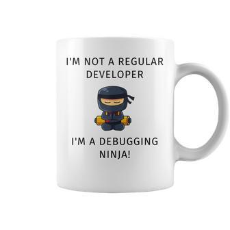 Programmer Coder Engineer Developer Debugging Ninja T Coffee Mug | Mazezy