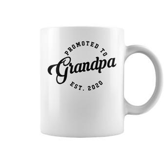 Promoted To Grandpa Est 2020 Dad Uncle Brother Graphic Gift For Mens Coffee Mug | Mazezy