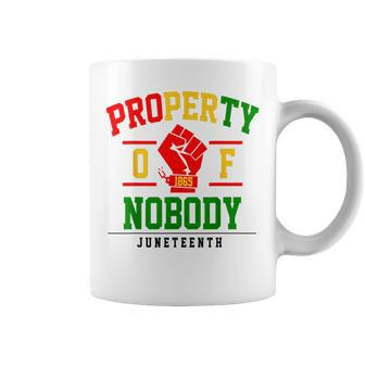 Property Nobody Black Freedom Junenth 1865 African Fist Coffee Mug | Mazezy