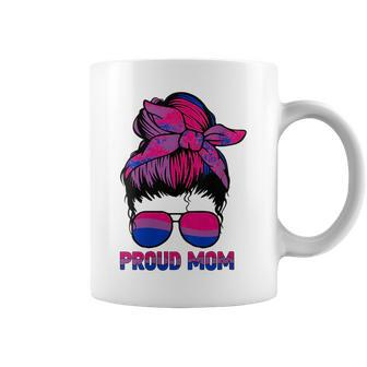 Proud Bisexual Mom Wife Funny Support Bi Lgbt Pride Flag Coffee Mug | Mazezy CA