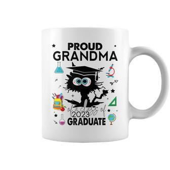 Proud Grandma Of A Class Of 2023 Graduate Funny Black Cat Coffee Mug | Mazezy