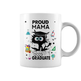 Proud Mama Of A Class Of 2023 Graduate Cool Funny Black Cat Coffee Mug | Mazezy