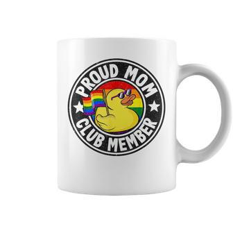 Proud Mom Club Member Rubber Duck Rainbow Gay Lesbian Lgbt Coffee Mug | Mazezy
