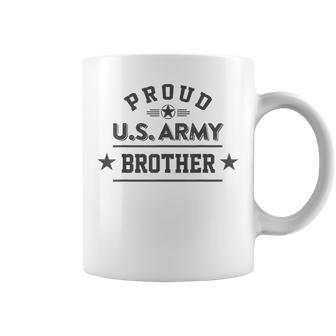 Proud Us Army Brother Dark Military Family Coffee Mug | Mazezy