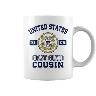 Proud Us Coast Guard Cousin Military Pride Gift For Womens Pride Month Funny Designs Funny Gifts Coffee Mug | Mazezy