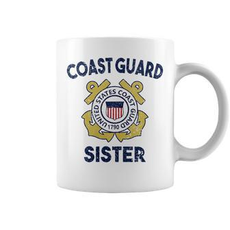 Proud Us Coast Guard Sister Military Pride Gift For Womens Gifts For Sister Funny Gifts Coffee Mug | Mazezy
