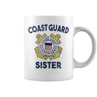 Proud Us Coast Guard Sister Military Pride T Gifts For Sister Funny Gifts Coffee Mug | Mazezy