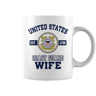 Proud Us Coast Guard Wife Military Pride Pride Month Funny Designs Funny Gifts Coffee Mug | Mazezy