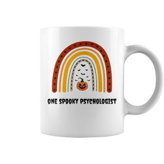 Psychologist Halloween Pumpkin Rainbow Spooky Psychology Halloween Pumpkin Coffee Mug | Mazezy