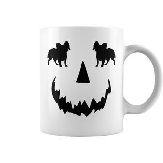 Pumpkin Papillon Dog Halloween Coffee Mug | Mazezy