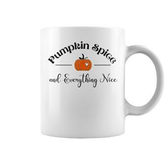Pumpkin Spice And Everything Nice Pumpkin Lover Autumn Coffee Mug | Mazezy