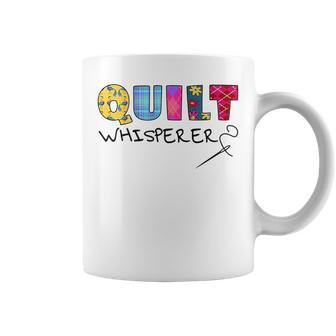 Quilting Quilt Whisperer Quote Sewing Gift Idea Coffee Mug | Mazezy